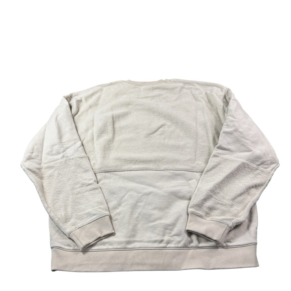 KITH Tan Textured Fleece Embroidered Logo Crewneck Sweater Mens Large - Picture 2 of 6